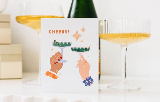 Cheers Greeting Card - Celebration, Congratulations, Cheers Card - Friendship Card